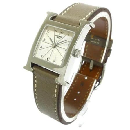Hermès Vintage Pre-owned Rustfrit stål watches Grå, Dame Vintage Ure, Størrelse: ONE Size