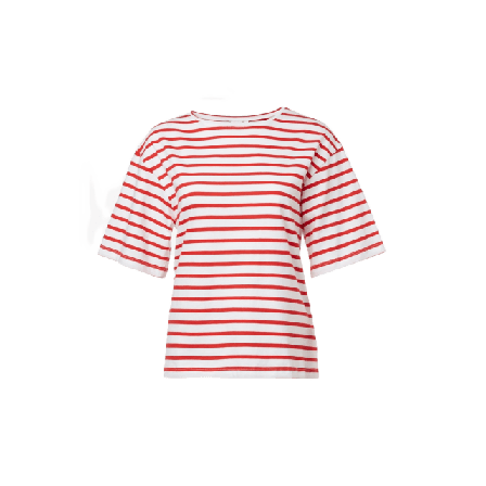 emmamalena Tuva T-shirt Rand Vit Röd T-shirts & toppar Dam M