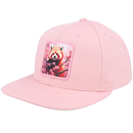 Kiddo Cap - Rosa snapback Caps - Kids Happy Red Panda Pink Snapback @ Hatstore