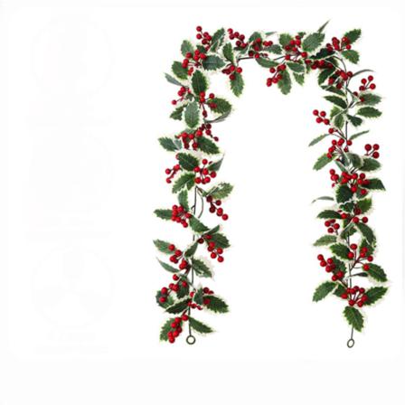 Konstgjord Jul Diy Röd Frukt Rottinggirlanger