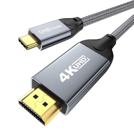 2025 Senaste Modell USB C till HDMI-kabel 4K@60Hz Typ C till HDMI-kabel Thunderbolt 3/4 till HDMI-sladd HDR HDCP 2.2 Kompatibel för iPhone 15 Seri