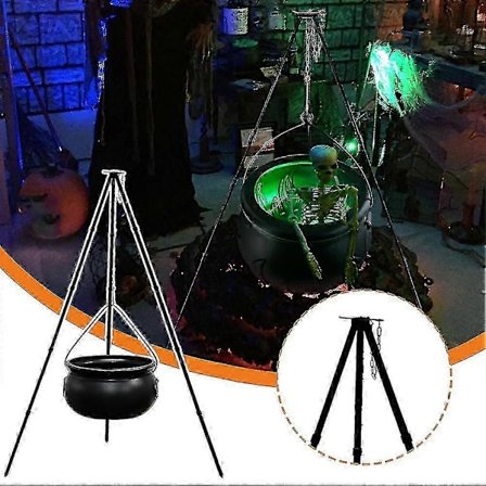 Stor Utomhus Halloween Häxkittel med Ljus & Stativ