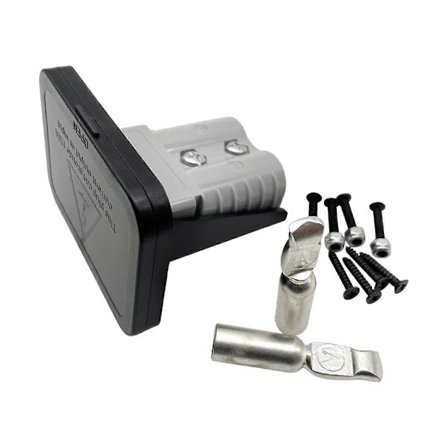 120A for Anderson Plugg Innfelt Monteringsbrakett Panelbrakett med Deksel for Campingvogn 2 Sømmer Bil Skip Deler