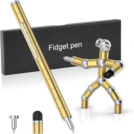 Magnetisk kuglepen, sjov multifunktionel magnetisk pen (guld){yh}