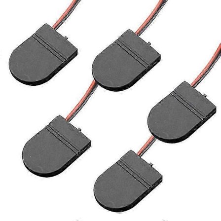 5 stk. CR2032 Knappcelle Batteri Oppbevaringsboks Myntcelle Organiserer med På/Av-bryter