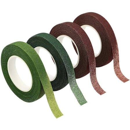 4 ruller dekorationsvase grøn blomstertape hvid blomstertape mørkegrøn blomstertape blomster washi tape