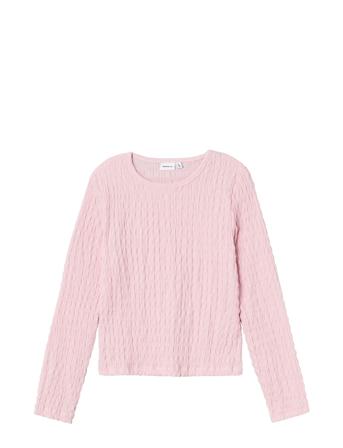 Nkfsilma Ls Slim Short Top Tops T-shirts Long-sleeved T-shirts Pink Name It
