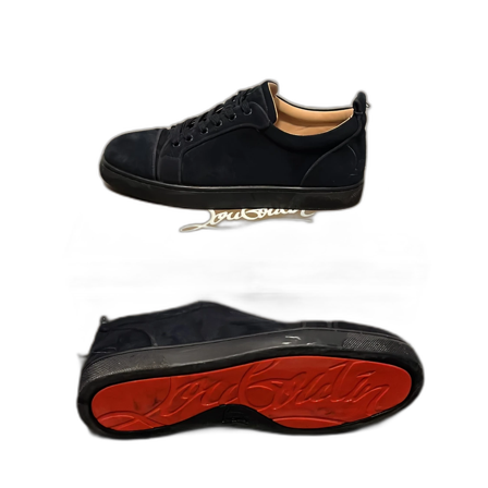 Mörkblå mocka sneakers Louboutin