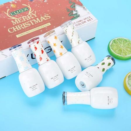 6 V ri 15ml Kynsilakat Glitter Kiilto Poistettava Pitk kestoinen UV LED Geelilakka Manikyyri