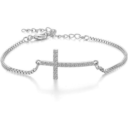 Dam Armband Present, Sterling Silver Kors Armband Cubic Zirconia Charm