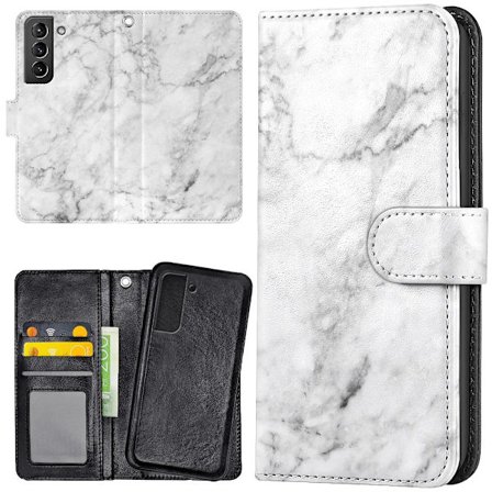 Samsung Galaxy S21 Plus - Lommebok Deksel Marmor
