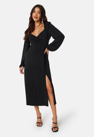 Bubbleroom Occasion Giulia Long Sleeve Dress Black Klær