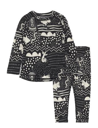 Thermal Set, Moomin Trivsam Outerwear Base Layers Baselayer Sets Black Reima