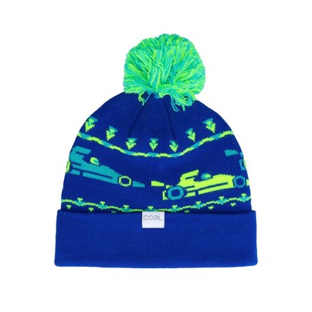 Coal - Blue - cuff - Beanie - Kids The Toy Bin Blue Pom - Hatstore