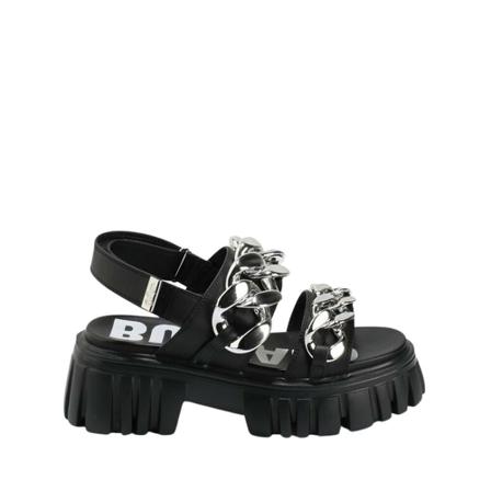 Buffalo flat Sandalen , Zwart , Dames , Maat: 39 EU