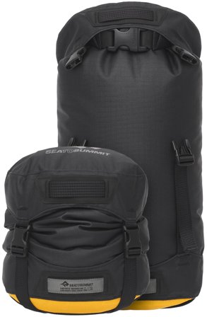 Sea to Summit Eco Evac Compression Drybag Hd kuivapussi, 8L, musta - Reppu- & Laukkutarvikkeet