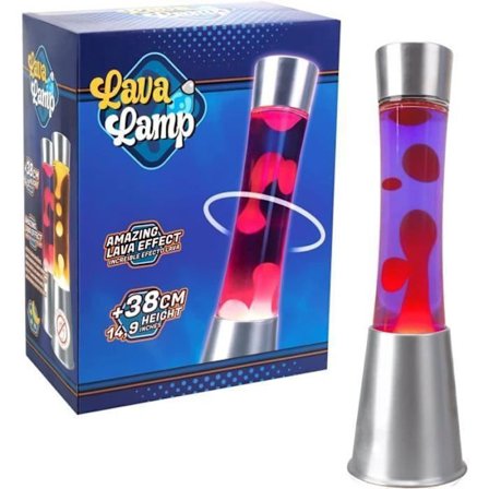 Lysestage med Lava - VIOLET - 40cm - Zen Atmosfære - Elektrisk - Metal