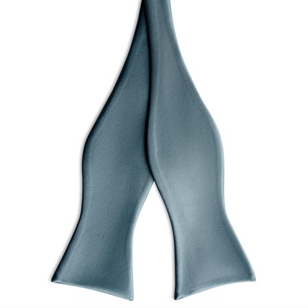 Papion self-tie satinat gri fumuriu pentru bărbați - Papioane self-tie