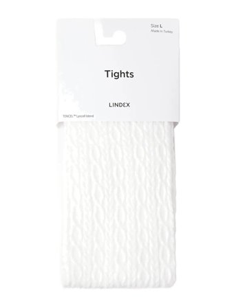 Tights Small Cable White Lindex