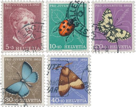 Schweiz 1952 - MICHEL 575/79 - Stemplet