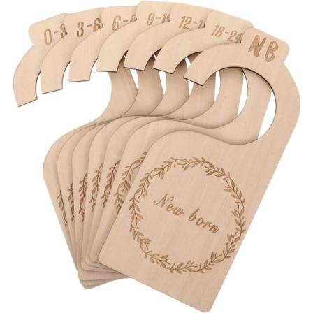 7 st träbarnsäng slitstark babykläder avdelare beige