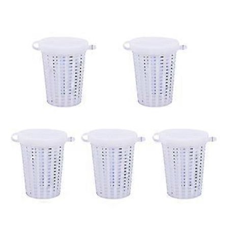 5 st Fiskedrag Fiske Beten Bur Sammankopplad Korg Matare Hållare Delad Utrustning Simmatare Korg Fiskedrag Bur Vit