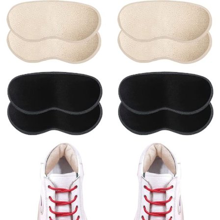 Hælgreb til børne- og damesko, 4 par bløde hælpude