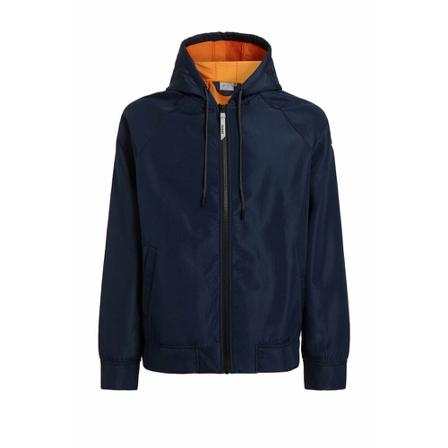 Guess, Zipped hooded jacket Blauw, Heren, Maat:M,polyester