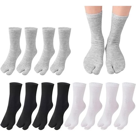 ING 6 par bomullståsokker - Sanda-sokker - Yoga-sokker - Størrelse 36/42
