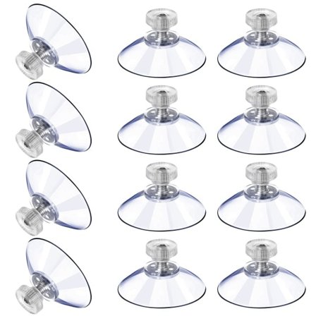 12 store sugekopper plast sugekopper transparente antikollisionssugekopper gummiskruemøtrik metal sugekop stærk (40M5-10)