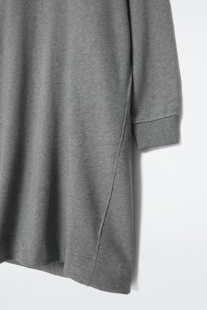 COS Oversize'owa Dresowa Sukienka Midi Dress Jumper in Szary