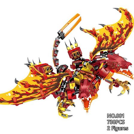 718pcs Sea Ocean Ninja Dragons Fire Dragon Knight Model Kai Jay Figures Building Blocks Kids Toys Bricks Gift For Children Boys