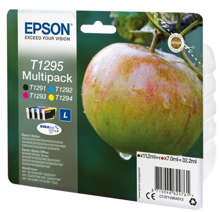 Epson T1295 Multipack - 4-pack - svart, gul, cyan, magenta - original - blekkpatron