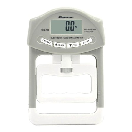 Grip Strength Meter Digital Hånd Dynamometer Måling af Håndgreb Træningsredskab Styrkelse 300lb Grå