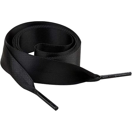 3 par med flate silkebånd (svart) med skolisser 2 cm brede og