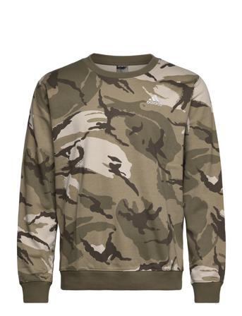 M Bl Camo Crw Sport Sweatshirts & Hoodies Sweatshirts Khaki Green Adidas Sportswear