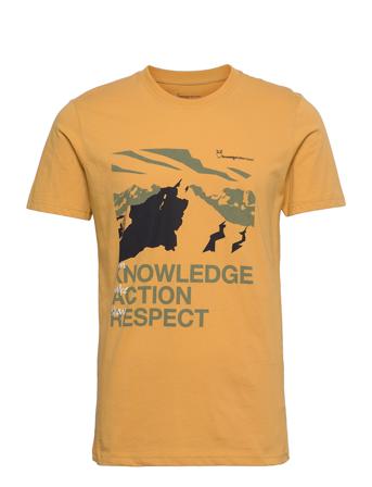 Alder Everest Print Tee - Gots/Vega T-shirt Multi/mønstret Knowledge Cotton Apparel