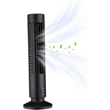 Oscillerende tårnventilator, lille køleventilator USB genopladelig køleventilator bærbar stående ventilator til soveværelse og kontor