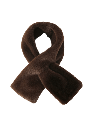 Carin Wester Scarf i fuskpäls AMY Halsdukar & scarves Brun ONESIZE