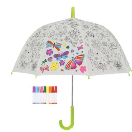 Paraply barn - KIDS IN THE GARDEN - 70 cm - Färglägg - EVA - Unisex