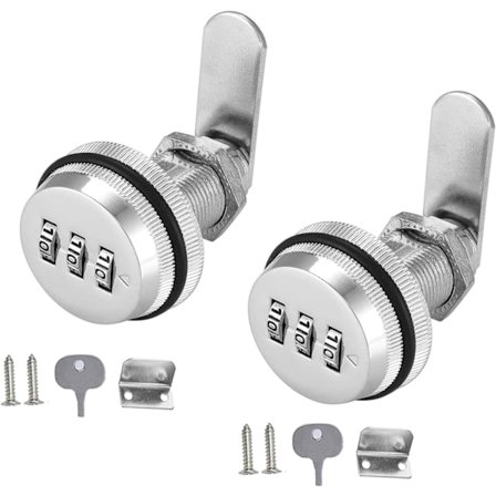 Pieces Sikkerhedslås Postkasse Kam Skab Kodelås, Nøglefri Kamlås, Kombinationslås, til Skabe Skuffer Postkasser