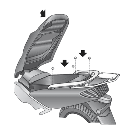 Bagasjeboks Shad Top Master for Scooter / Moped - Yamaha T-MAX 500 2001-2007