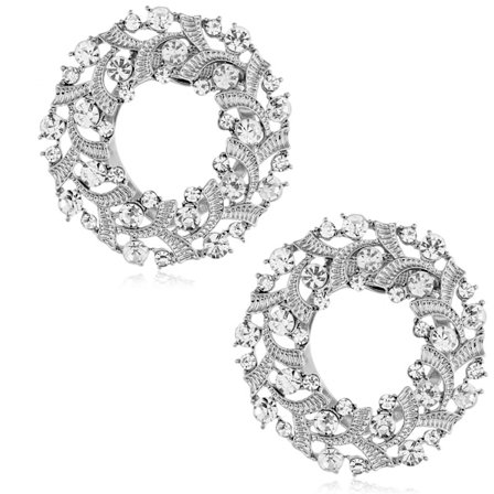 2 hule runde silketørklæde spænder