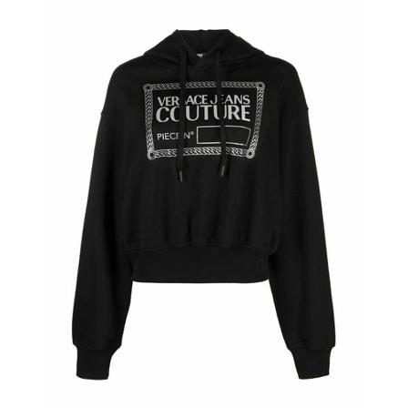 Versace Jeans Couture, Hoodies Zwart, Dames, Maat:S