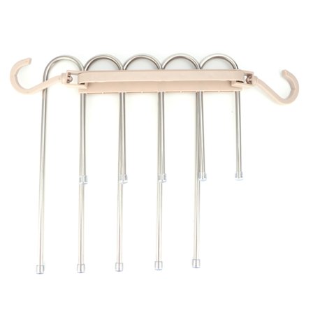 Foldbar Teleskopisk Bukseknager Opbevaringsstativ Flere Lag Hjem Soveværelse Khaki