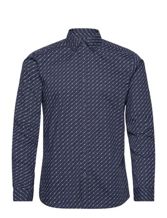 Onssky Life Ls Slm Geoaop Popln Shirt Bf Navy ONLY & SONS