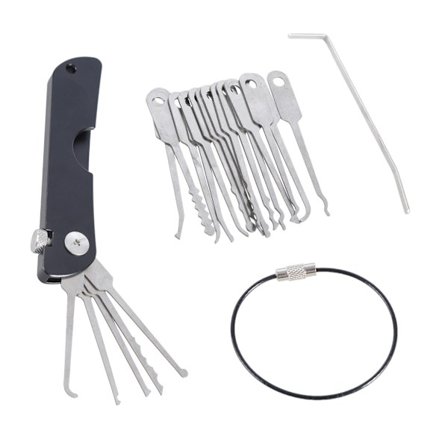 Foldekniv låseplukkeværktøj med komfortabelt greb til eksperter inden for låsesmede