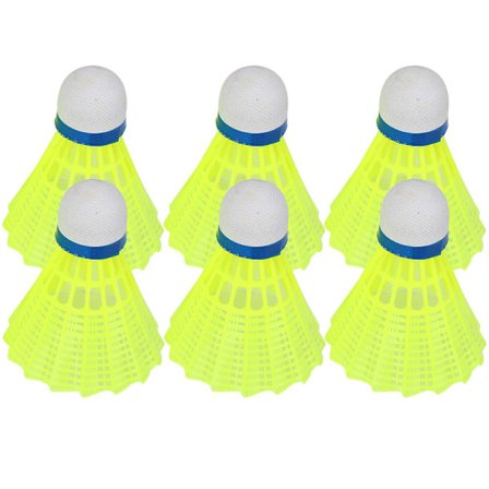 6 stk/sett Profesjonell nylon badmintonball Fjærball Utendørssport treningstilbehør