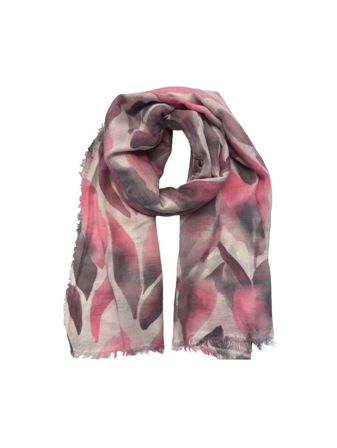 MATCH - Skjerf med blomster - Intex - Str. ONESIZE - Dame - Tilbehør - Rosa - 52% polyester, 36% ull, og 12% viscose