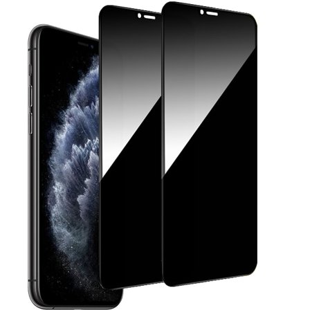 2-Pack iPhone Xs Max / 11 Pro Max Sekretessskärmskydd - Härdat Glas, Anti-Spy, Privacy Skärmskydd